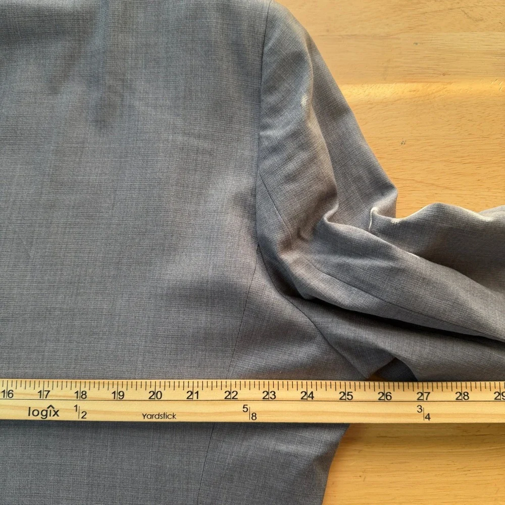 JOS A BANK 1905 52R Tailored Fit Plaid Grey‎ Wool Blend Jacket Blazer Sport Coat